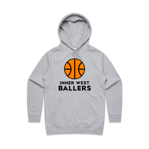 Inner West Ballers Pullover Hood Grey - Women's