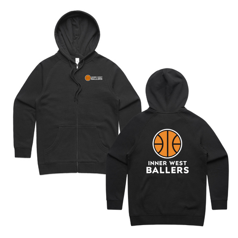 Inner West Ballers Zip Hood Black - Men's