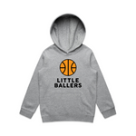 Little Ballers Pullover Hood Grey - Kids/Youth
